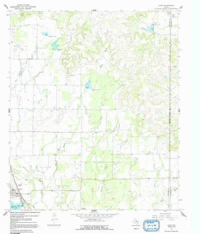 United States Geological Survey Lawn, TX (1967, 24000-Scale) digital map