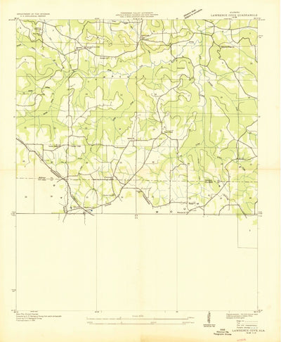 United States Geological Survey Lawrence Cove, AL (1936, 24000-Scale) digital map
