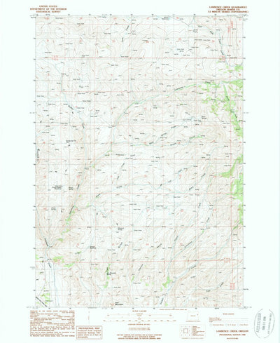 United States Geological Survey Lawrence Creek, OR (1988, 24000-Scale) digital map