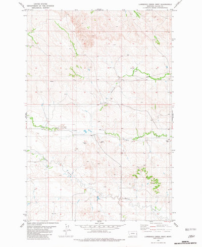 United States Geological Survey Lawrence Creek West, MT (1981, 24000-Scale) digital map