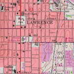 United States Geological Survey Lawrence East, KS (1950, 24000-Scale) digital map