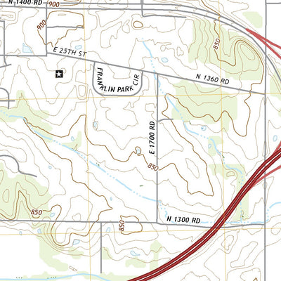 United States Geological Survey Lawrence East, KS (2022, 24000-Scale) digital map