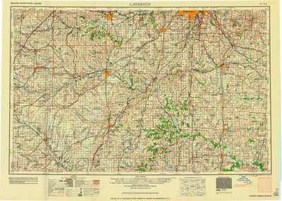 United States Geological Survey Lawrence, KS-MO (1961, 250000-Scale) digital map