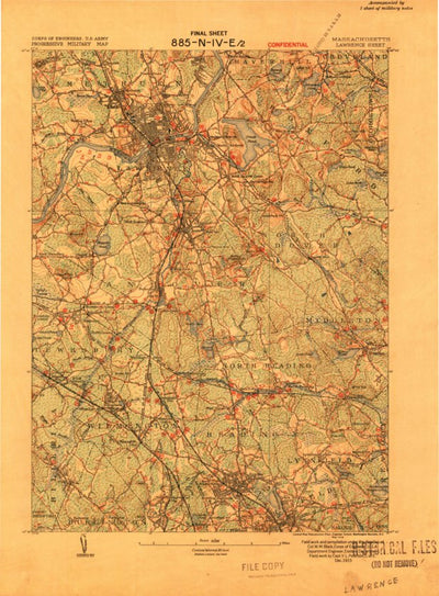 United States Geological Survey Lawrence, MA-NH (1918, 62500-Scale) digital map