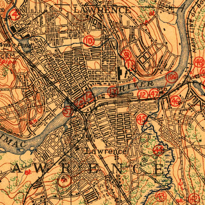 United States Geological Survey Lawrence, MA-NH (1918, 62500-Scale) digital map