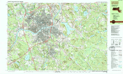 United States Geological Survey Lawrence, MA-NH (1987, 25000-Scale) digital map