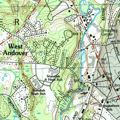 United States Geological Survey Lawrence, MA-NH (1987, 25000-Scale) digital map