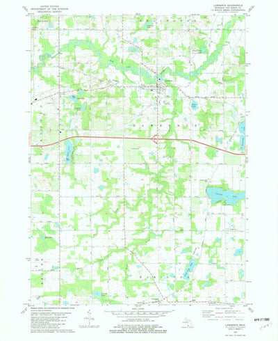 United States Geological Survey Lawrence, MI (1981, 24000-Scale) digital map