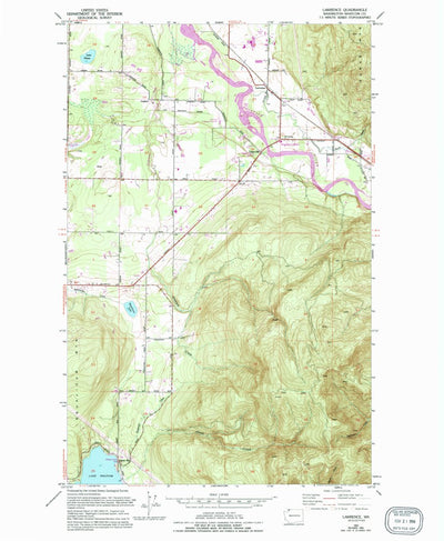United States Geological Survey Lawrence, WA (1952, 24000-Scale) digital map
