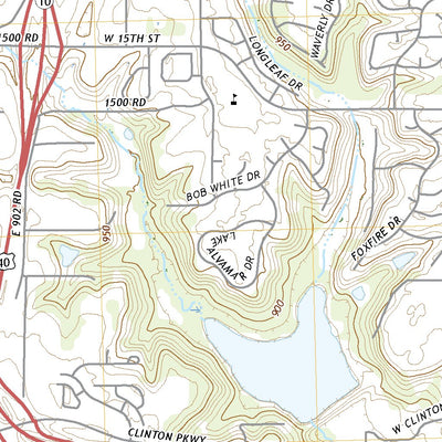 United States Geological Survey Lawrence West, KS (2022, 24000-Scale) digital map