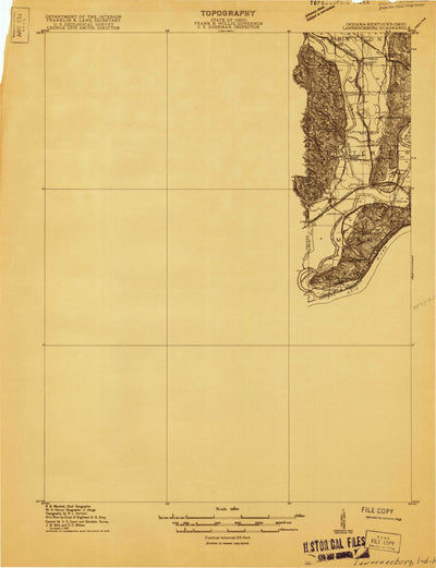 United States Geological Survey Lawrenceburg, IN-KY-OH (1915, 48000-Scale) digital map