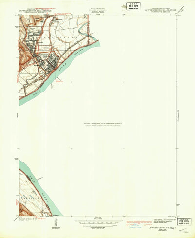 United States Geological Survey Lawrenceburg, IN-KY-OH (1943, 24000-Scale) digital map