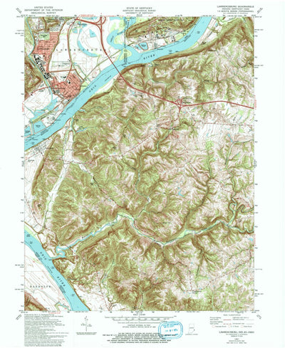 United States Geological Survey Lawrenceburg, IN-KY-OH (1981, 24000-Scale) digital map