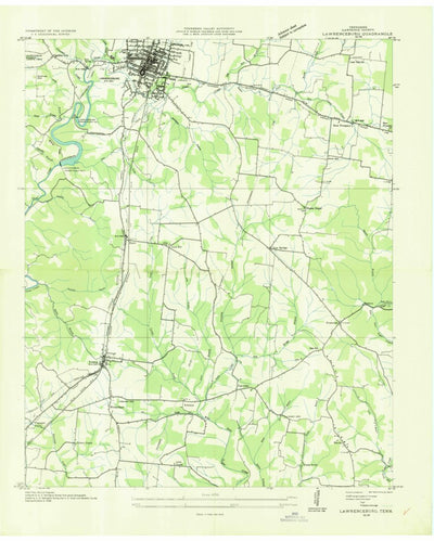 United States Geological Survey Lawrenceburg, TN (1936, 24000-Scale) digital map