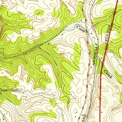 United States Geological Survey Lawrenceburg, TN (1951, 24000-Scale) digital map