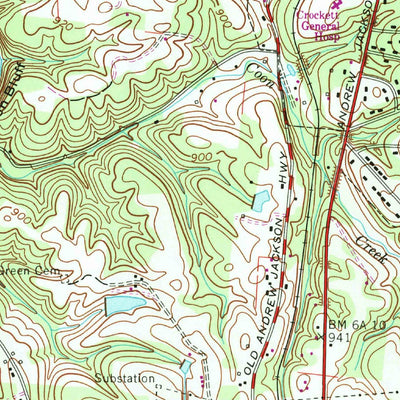 United States Geological Survey Lawrenceburg, TN (1966, 24000-Scale) digital map