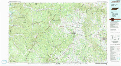 United States Geological Survey Lawrenceburg, TN-AL (1985, 100000-Scale) digital map