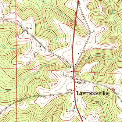 United States Geological Survey Lawrenceville, AL (1969, 24000-Scale) digital map
