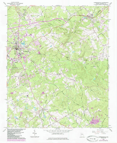 United States Geological Survey Lawrenceville, GA (1964, 24000-Scale) digital map