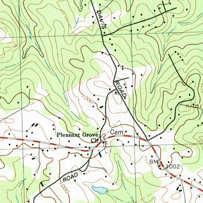 United States Geological Survey Lawrenceville, GA (1992, 24000-Scale) digital map