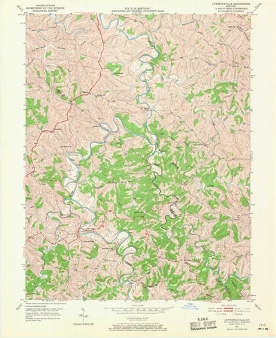 United States Geological Survey Lawrenceville, KY (1950, 24000-Scale) digital map