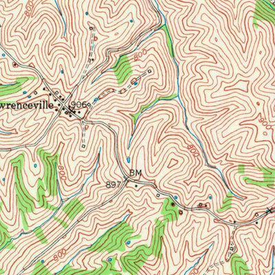 United States Geological Survey Lawrenceville, KY (1950, 24000-Scale) digital map