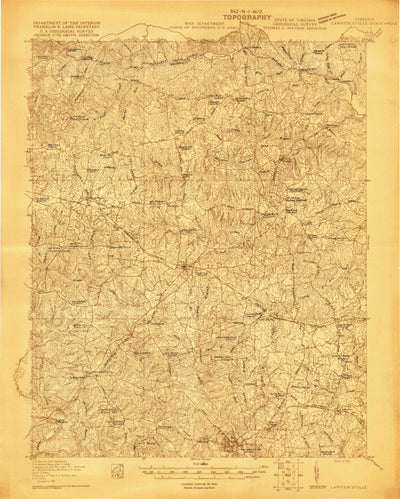 United States Geological Survey Lawrenceville, VA (1920, 48000-Scale) digital map