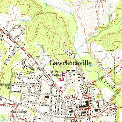 United States Geological Survey Lawrenceville, VA (1963, 24000-Scale) digital map