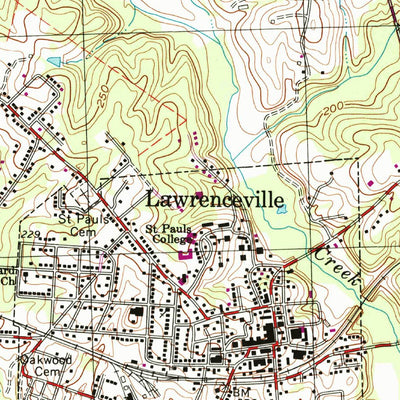 United States Geological Survey Lawrenceville, VA (1997, 24000-Scale) digital map