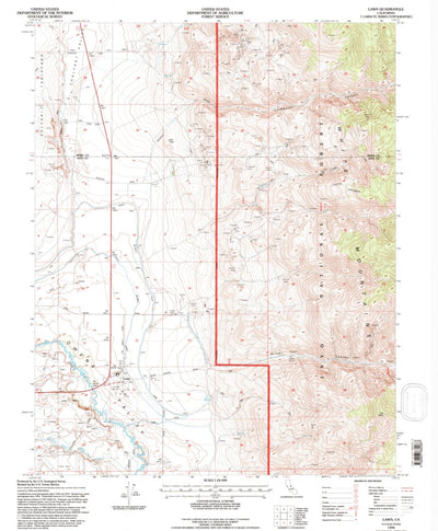 United States Geological Survey Laws, CA (1994, 24000-Scale) digital map