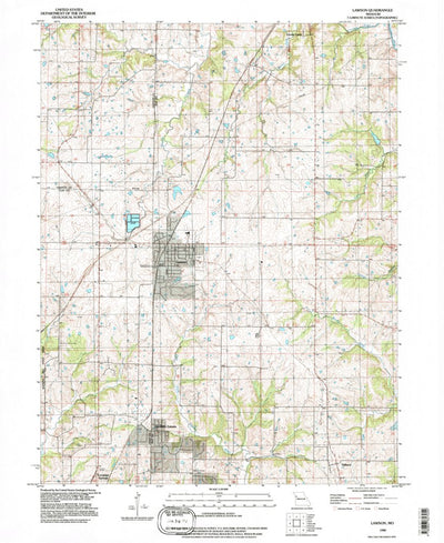 United States Geological Survey Lawson, MO (1990, 24000-Scale) digital map