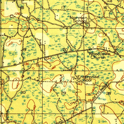 United States Geological Survey Lawtey, FL (1918, 62500-Scale) digital map