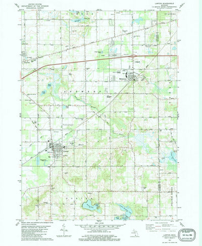 United States Geological Survey Lawton, MI (1981, 24000-Scale) digital map