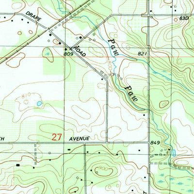 United States Geological Survey Lawton, MI (1981, 24000-Scale) digital map