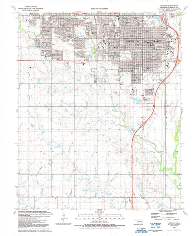 United States Geological Survey Lawton, OK (1991, 24000-Scale) digital map