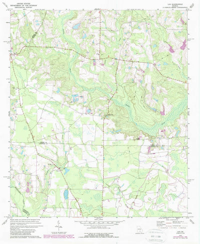 United States Geological Survey Lax, GA (1972, 24000-Scale) digital map