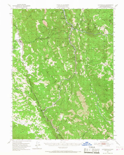 United States Geological Survey Laytonville, CA (1951, 62500-Scale) digital map