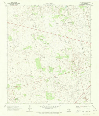 United States Geological Survey Lazy X Ranch, TX (1971, 24000-Scale) digital map