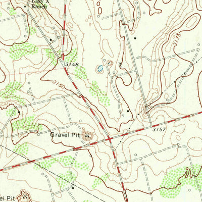 United States Geological Survey Lazy X Ranch, TX (1971, 24000-Scale) digital map