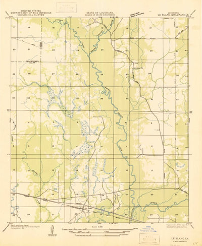 United States Geological Survey Le Blanc, LA (1947, 31680-Scale) digital map