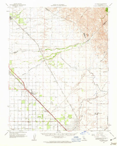 United States Geological Survey Le Grand, CA (1961, 62500-Scale) digital map