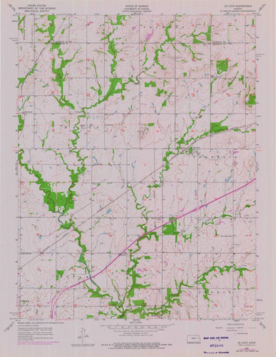 United States Geological Survey Le Loup, KS (1956, 24000-Scale) digital map