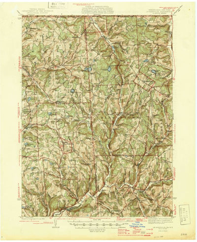 United States Geological Survey Le Raysville, PA-NY (1945, 62500-Scale) digital map