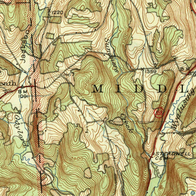 United States Geological Survey Le Raysville, PA-NY (1945, 62500-Scale) digital map