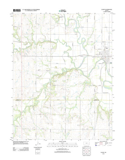 United States Geological Survey Le Roy, KS (2012, 24000-Scale) digital map