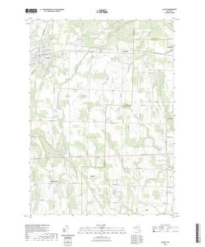 United States Geological Survey Le Roy, NY (2023, 24000-Scale) digital map