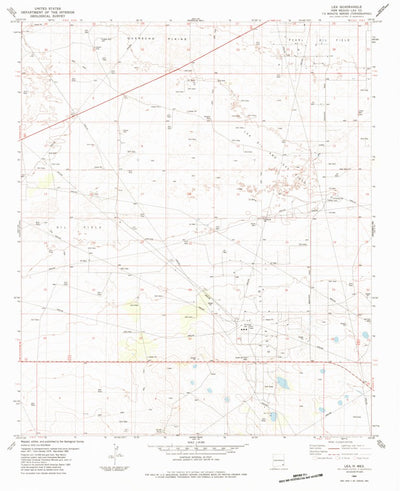 United States Geological Survey Lea, NM (1984, 24000-Scale) digital map