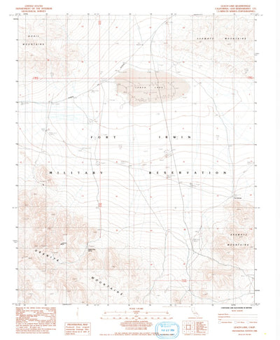 United States Geological Survey Leach Lake, CA (1985, 24000-Scale) digital map