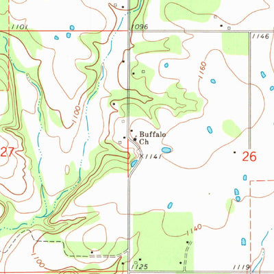 United States Geological Survey Leach, OK (1972, 24000-Scale) digital map