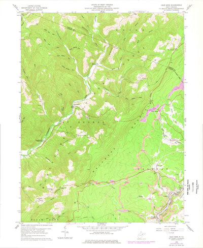 United States Geological Survey Lead Mine, WV (1959, 24000-Scale) digital map